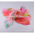 Fashion Popular 100% Wool Material Hot Print Feather Scarf